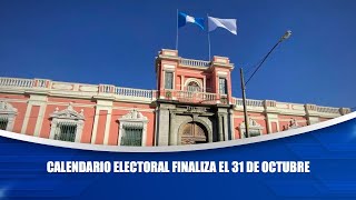 Calendario electoral finaliza el 31 de octubre [upl. by Prevot]