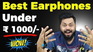 सबसे अच्छे EARPHONES ₹1000 नीचे 🔥 Best Headphones Under 1000 ⚡ 2018 [upl. by Isidor]