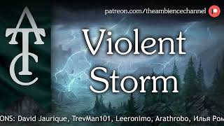 RPG  DampD Ambience  Violent Storm wind thunder rain 1 hour version [upl. by Nodnorb982]