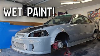 Widebody Civic Garage Paint Job Begins [upl. by Nea]