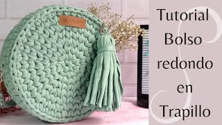 Bolso en trapillo  Tutorial de Crochet  Para principiantes [upl. by Faria]