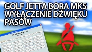 Wyłączenie przypomnienia o niezapiętych pasach VW Golf Jetta Bora MK5 Passat B6 Eos Touareg [upl. by Alisander]