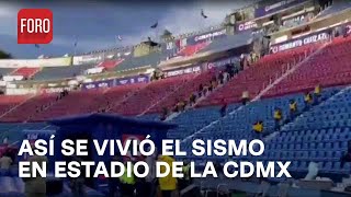 Sismo en la Ciudad de México así se vivió en el estadio de la ciudad de los deportes  Las Noticias [upl. by Aziza]