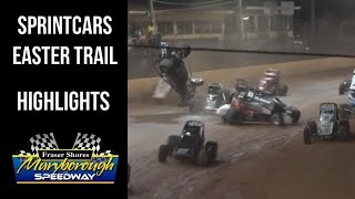 Sprintcars Easter Trail Night 1  Highlights  Maryborough Speedway  742023 [upl. by Kinimod963]