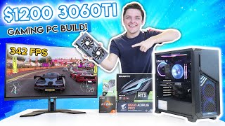 1200 RTX 3060Ti Gaming PC Build Gigabyte 3060Ti amp Ryzen 5600X Benchmarks [upl. by Nahta881]