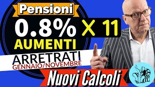 PENSIONI DICEMBRE 👉 ARRETRATI CONGUAGLIO GENNAIONOVEMBRE 08 X 11 ecco le cifre❗️ NUOVI CALCOLI [upl. by Ladonna356]