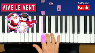 Vive le vent Piano Tutorial Facile AuPianoFr [upl. by Mhoj]