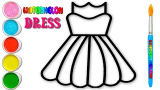 Colorful Dress Coloring Pages – Learn Colors with AKN Kids House [upl. by Gelhar]