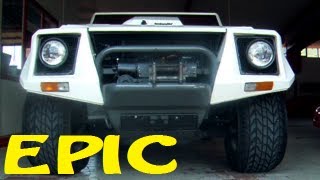 Lamborghini LM002  Ride Revs and Highspeed on German Autobahn [upl. by Enrika577]