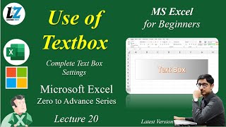 20 Use of Text Box in MS Excel Free Course Series for Beginners learning excel teacher lecture [upl. by Grider338]