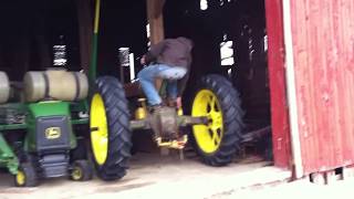 1938 John Deere Unstyled B pulling 8 Deere RWA disk [upl. by Millie]