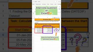 How to find the difference between dates Excel ⁉️📊📝👇  bpa  bpa educators [upl. by Fredrick]