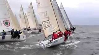 09 Melges 24 Worlds Pre Worlds R2 Start TACKTICKCOM [upl. by Koal118]