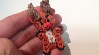 Rainbow Loom Nederlands Mini Rendiertje Rudolph Original Design [upl. by Chandos]