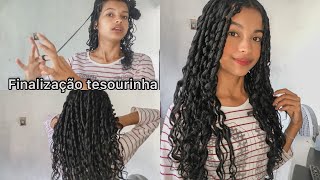 FINALIZAÇÃO TESOURINHA COM MUITA DEFINIÇÃO cabelo cacheado [upl. by Millan535]