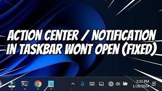 How to Fix Notification or Action Center Not Opening in Windows 11 [upl. by Mullane]