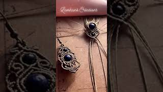 Micromacrame Boucles dOreilles  Earrings lamhanecreations micromacrame [upl. by Adnamar]