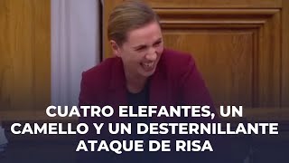 El desternillante ataque de risa de la primera ministra danesa [upl. by Htiduy925]