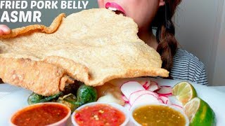 CRUNCHY ASMR CHICHARRÓN Pork Rinds  Spicy Salsas 먹방 No Talking suellASMR [upl. by Danaher]