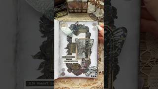 ASMR black journal🖤🐦‍⬛🗝️🕷️asmr journaling scrapbooking journalwithme journal fyp diy [upl. by Doyle94]