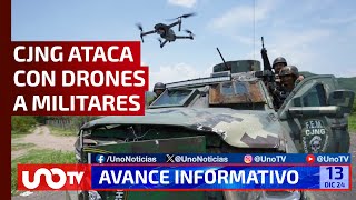 Cártel Jalisco Nueva Generación ataca con drones a militares mueren dos y cinco resultan lesionados [upl. by Baseler]