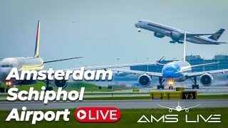 Live departures at Amsterdam Schiphol Airport [upl. by Akimad]