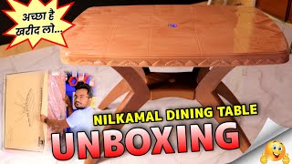 Nilkamal Dining Table Unboxing  Nilkamal dining table with 4 chairs  Best Plastic Dining Table [upl. by Primrose]