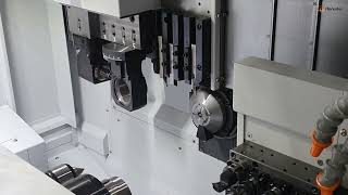 Hanwha XD2026III Sliding Head CNC Lathe Available at Dugard UK [upl. by Ponce]