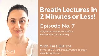 Breath Lectures in 2 Minutes or Less Episode No 7  Oxygen Saturation Bohr Effect CO2 amp Acidity [upl. by Nanor]