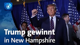 Trump gewinnt Vorwahl der Republikaner in New Hampshire [upl. by Eiral]