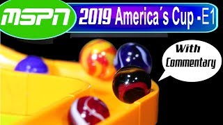 Marble race 2019 America´s Cup  Mixed Funnel Qualifiers E1 with COMMENTARY [upl. by Woodruff]