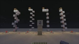 Redstone Basics How to transmit redstone signals vertically [upl. by Eldred]