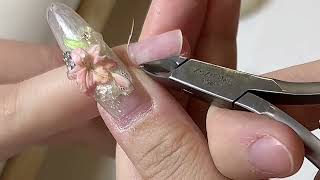 Immersive Manicure  ballet shoes nailart nails [upl. by Schriever]