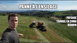 Ensilage dherbe  Panne paysage boudineuse et travail en CUMA [upl. by Atires]