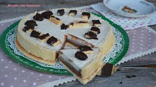 Cheesecake doppio cioccolato con pasta biscotto  Ricette che Passione [upl. by Lanfri767]