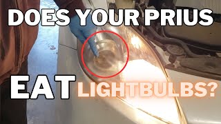 Try THIS if your Headlight Bulbs KEEP GOING OUT  2012 Toyota Prius [upl. by Pancho]