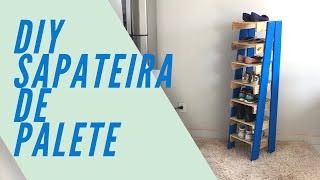 COMO FAZER UMA SAPATEIRA DE PALETE diy faça você mesmo [upl. by Jemy]