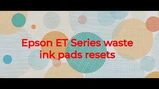 Epson EcoTank Series waste ink pads resets ET1110 [upl. by Anidal]