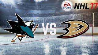 NHL® 17 Anaheim Ducks VS San Jose SharksPlayoff Game 3 [upl. by Kuebbing]