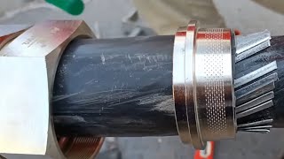 Double compressor gland fitting  Armoured cable gland installation [upl. by Philipps]