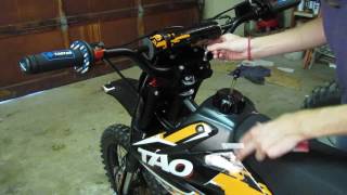 TaoTao Pit Bike Handle Bar Adjustment [upl. by Mcclain]