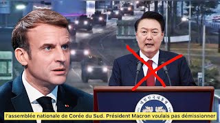 lassemblée nationale de Corée du Sud Président Macron voulais pas démissionner [upl. by Henrieta]