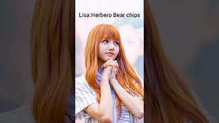 Blackpink members favourite chips name channelsubscribekpopblink [upl. by Maris5]