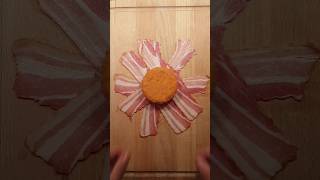 Panierter Camembert Käse mit Bacon 🥓🧀 food cheese bacon cooking eating creative shorts [upl. by Dahcir]