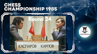 Karpovs decisive win  Kasparov vs Karpov 1985 Game 24 [upl. by Loftis]