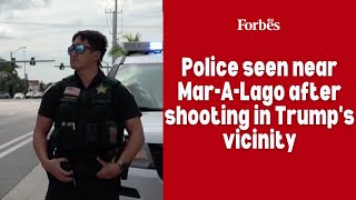 Police seen near MarALago after shooting in Trumps vicinity [upl. by Eerhs]