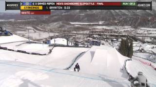 X Games Aspen 2013 Shaun White Mens Snowboard Slopestyle Final [upl. by Nosimaj908]