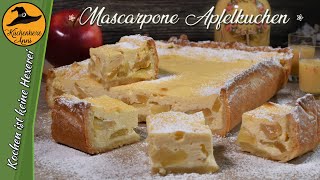 Cremiger Mascarpone Apfelkuchen mit Eierlikör [upl. by Nelag630]