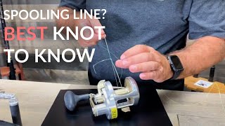 Best Fishing Knot for Spooling Your Fishing Reel  ARBOR KNOT [upl. by Glovsky]