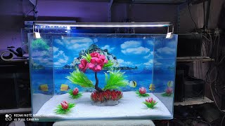 Fish Tank Decorations ideas💡with artificial Plant 🌱  Fish Tank Setup  60 litre fish tank setup [upl. by Quin961]